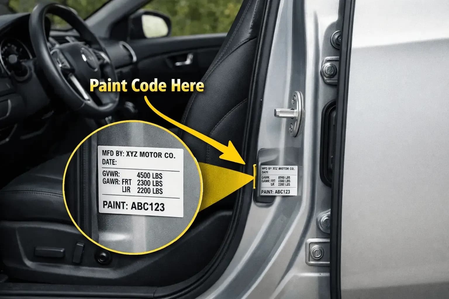 Driver’s door jamb