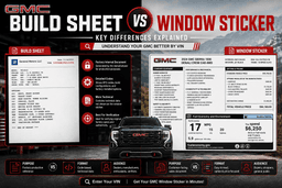 GMC Build Sheet vs Window Sticker: What's the Difference?